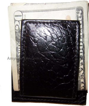 Crocodile skin printed real leather money clip credit card ID bills holder new. - Image 4