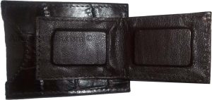 Crocodile skin printed real leather money clip credit card ID bills holder new. - Image 6