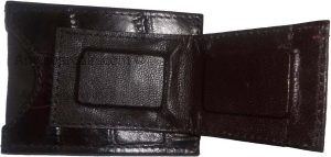 Crocodile skin printed real leather money clip credit card ID bills holder new. - Image 8