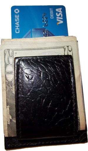 Crocodile skin printed real leather money clip credit card ID bills holder new. - Image 9