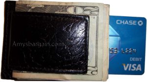 Crocodile skin printed real leather money clip credit card ID bills holder new. - Image 10