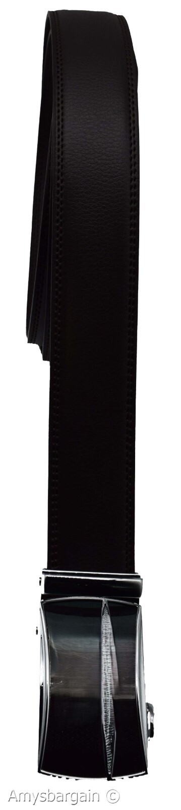 Genuine leather men's ratchet belt men’s casual adjustable automatic buckle 50” - Image 10
