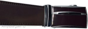 Genuine leather men's ratchet belt men’s casual adjustable automatic buckle 50” - Image 9