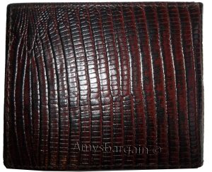 Italian Styled lizard Printed Leather man's bi fold wallet 2 bill slot 6 card ID - Image 13