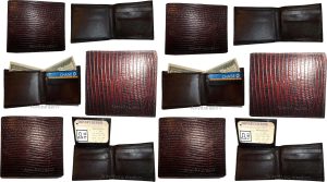 Italian Styled lizard Printed Leather man's bi fold wallet 2 bill slot 6 card ID - Image 6