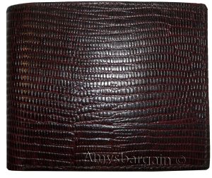 Italian Styled lizard Printed Leather man's bi fold wallet 2 bill slot 6 card ID - Image 9