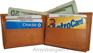 Lat of 2 New Man's Bifold Leather Wallet, 12 Credit Cards, 2 Tan Billfolds BNWT - Image 12