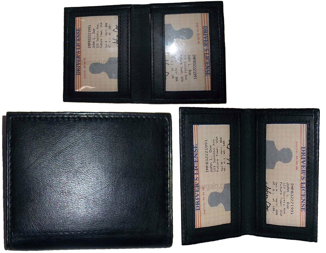 Leather business card case black ID credit card picture card case new card case