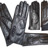 Leather gloves. Woman's Leather Black winter Gloves. Dress Gloves. Warm Gloves.