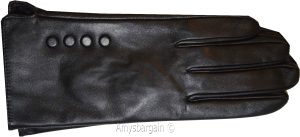 Leather gloves. Woman's Leather Black winter Gloves. Dress Gloves. Warm Gloves. - Image 12