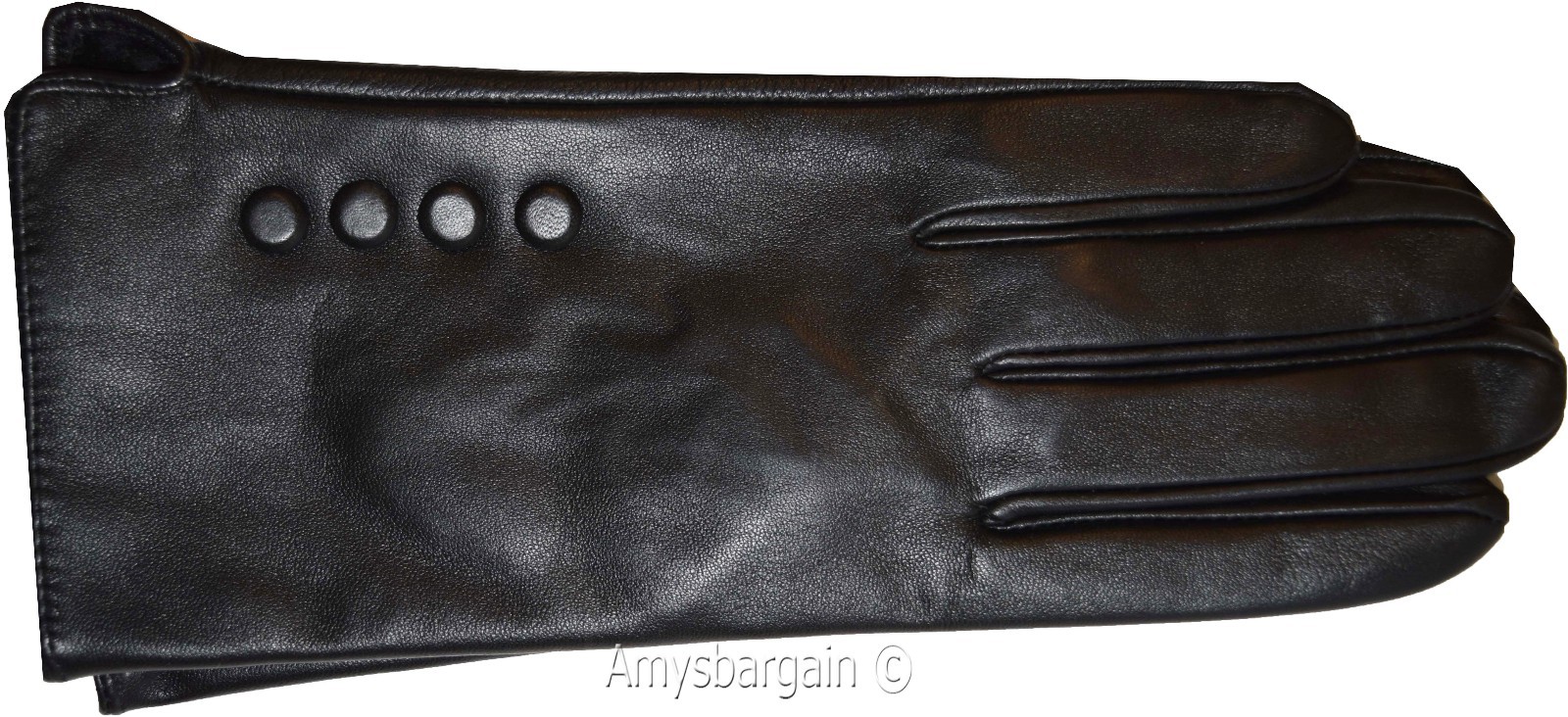 Leather gloves. Woman's Leather Black winter Gloves. Dress Gloves. Warm Gloves. - Image 12