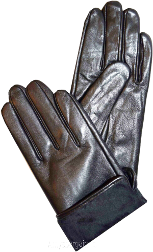 Leather gloves. Woman's Leather Black winter Gloves. Dress Gloves. Warm Gloves. - Image 5