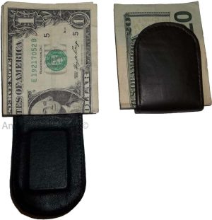 Leather money clip magnetic money clip bills holder all monies holder Brand New - Image 8