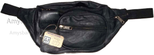 Leather waist pouch large waist bag leather bag Fanny pack sports bag 6 pockkets - Image 3