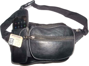 Leather waist pouch large waist bag leather bag Fanny pack sports bag 6 pockkets