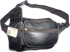 Leather waist pouch large waist bag leather bag Fanny pack sports bag 6 pockkets - Image 6