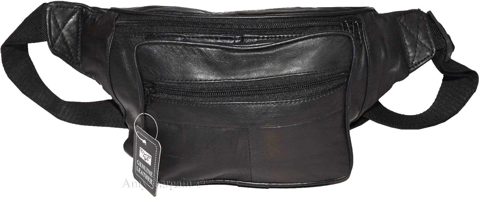 Leather waist pouch. waist bag, leather bag, Fanny pack 44" adjustable band New - Image 3