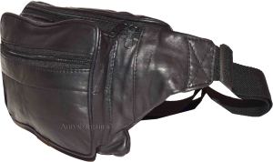 Leather waist pouch. waist bag, leather bag, Fanny pack 44" adjustable band New - Image 5