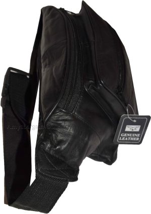 Leather waist pouch. waist bag, leather bag, Fanny pack 44" adjustable band New - Image 9