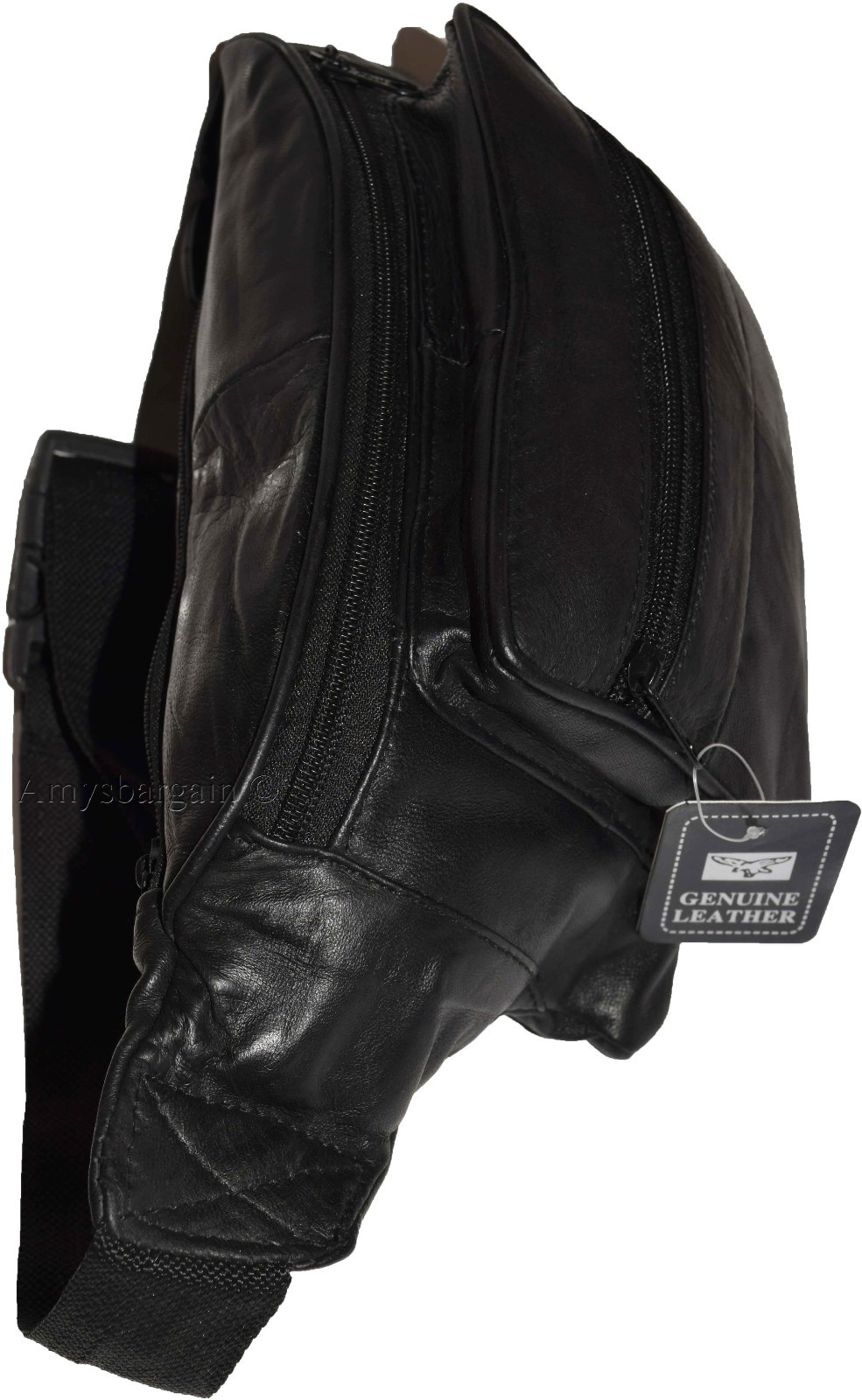 Leather waist pouch. waist bag, leather bag, Fanny pack 44" adjustable band New - Image 10