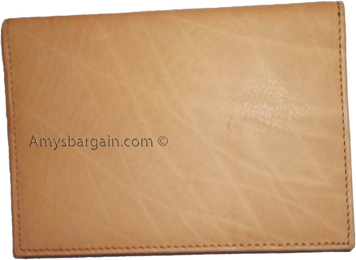 Lo of 2 Tan Leather passport cover New Int'l passport wallet credit card ID case - Image 12