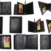 Lot of 10 Women men's Leather Credit case 12 Cards 3 ID credit card holder #774