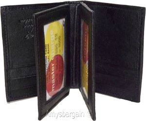 Lot of 10 Women men's Leather Credit case 12 Cards 3 ID credit card holder #774 - Image 11