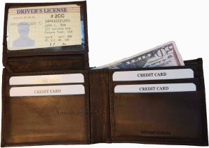 Lot of 12 Men's Brown Bifold Calfskin leather 2 Billfold pockets ID Window B New - Image 12
