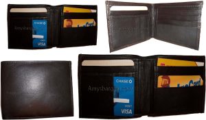 Lot of 12 Men's bifold genuine leather Wallet Brown Billfold credit card wallet - Image 3