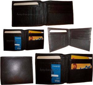 Lot of 12 Men's bifold genuine leather Wallet Brown Billfold credit card wallet - Image 4