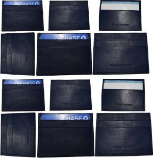 Lot of 12 New Leather business card case 7 Credit card ID card Blue card case BN