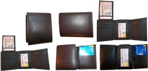 Lot of 12 New Trifold Leather Man’s wallet 2 ID 2 bill slots Brown 6 card wallet - Image 6