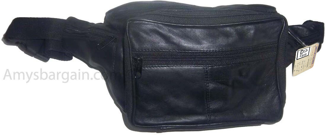 Lot of 12 new leather waist pouch. black waist bag, leather bag, fanny pack new - Image 8
