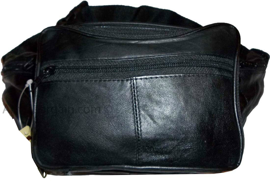 Lot of 12 new leather waist pouch. black waist bag, leather bag, fanny pack new - Image 9