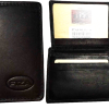 Lot of 2 FIZA NY Leather men's Black wallet 2 Bill slot wallet Bifold New in Box