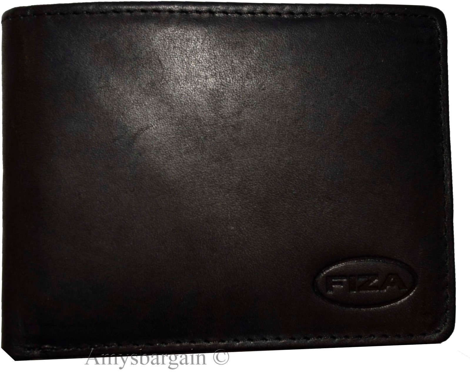 Lot of 2 FIZA NY Leather men's Black wallet 2 Bill slot wallet Bifold New in Box - Image 9