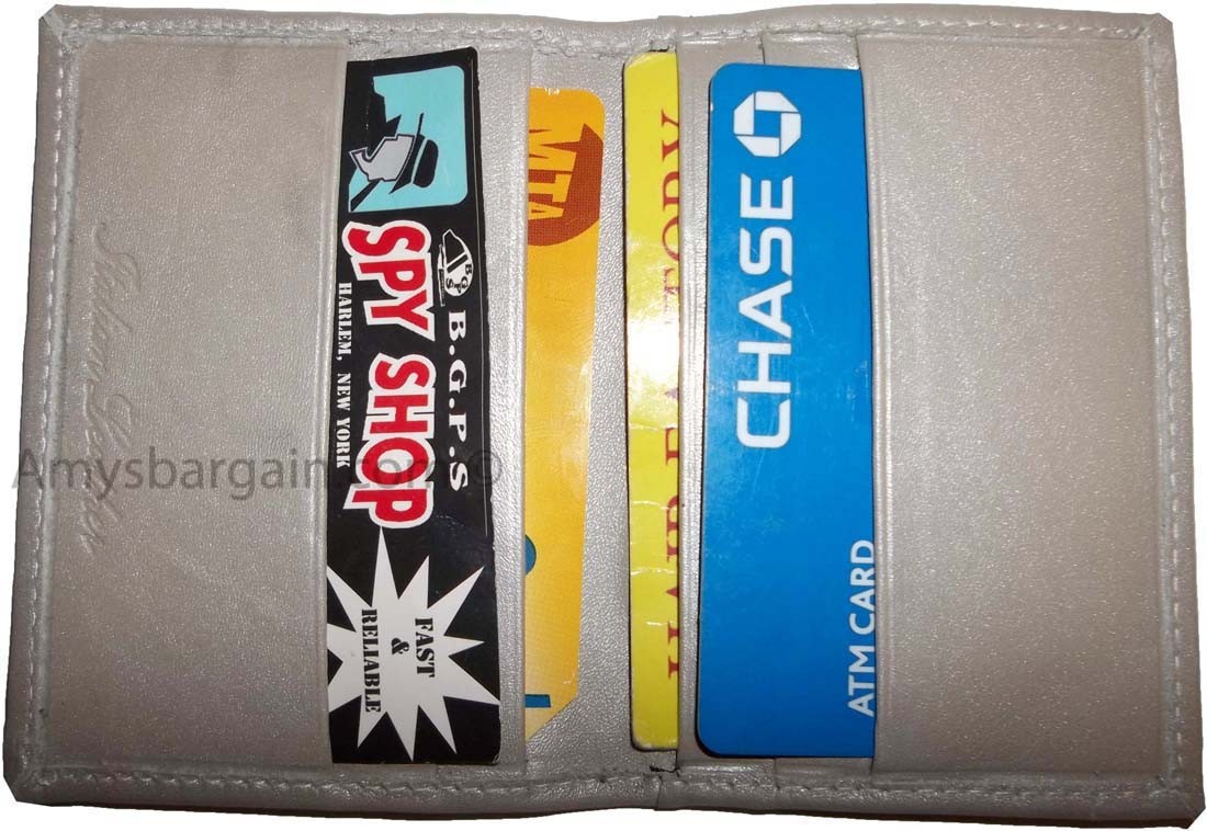 Lot of 2 Leather business card credit card case ID ATM wallet new card carrier - Image 11