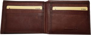 Lot of 2 Leather men's Bifold wallet Tan Billfold wallet 9 Card 3 ID New in Box - Image 10