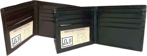 Lot of 2 Lizard printed leather man's bi fold wallet 2 bill slots 8 card br new - Image 13