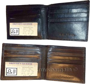 Lot of 2 Lizard printed leather man's bi fold wallet 2 bill slots 8 card br new - Image 8