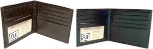 Lot of 2 Lizard printed leather man's bi fold wallet 2 bill slots 8 card br new - Image 9