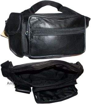 Lot of 2 New Leather waist pouches waist bag Unbranded leather Fanny pack new WT