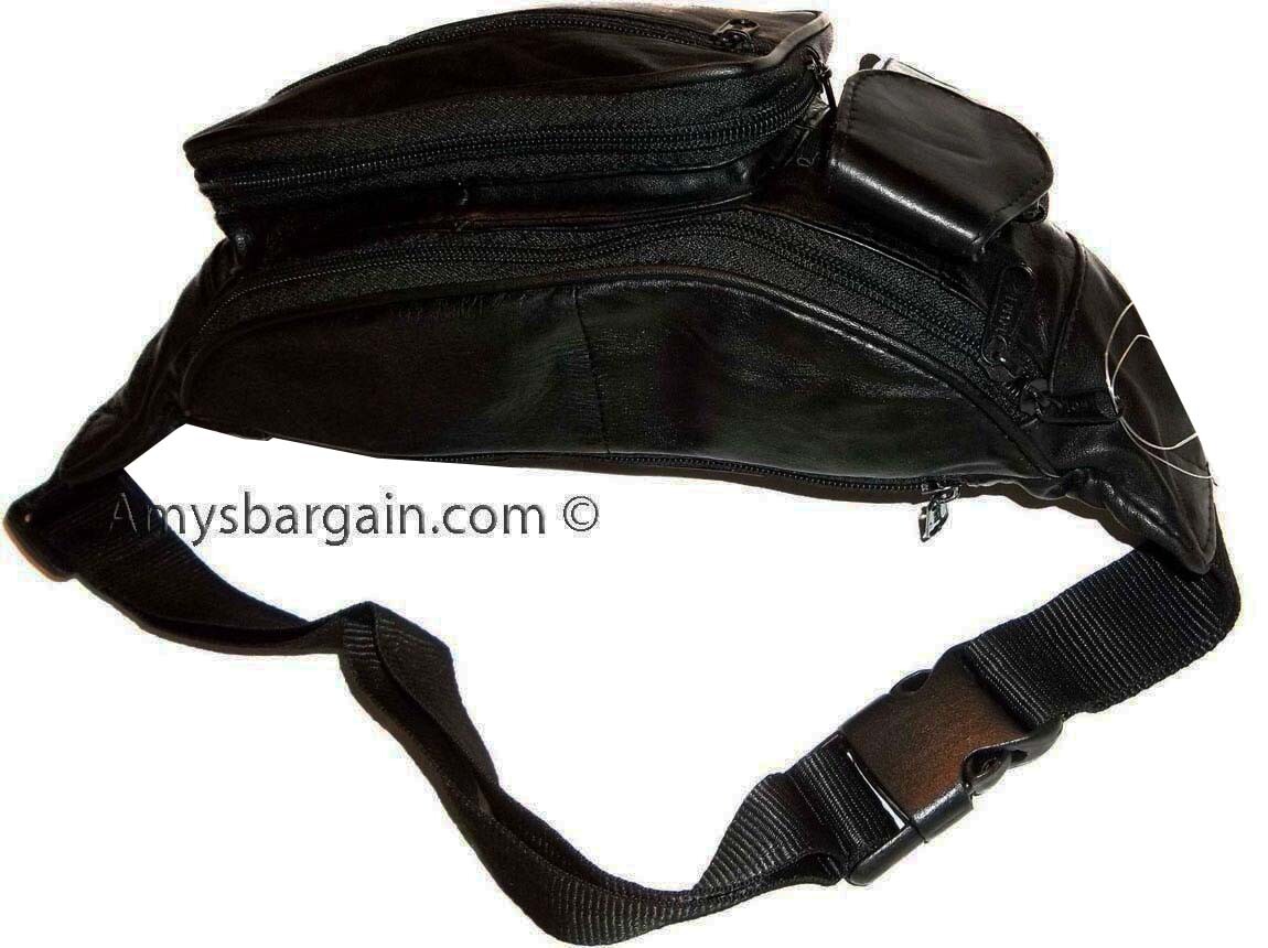 Lot of 2 New Leather waist pouches waist bag Unbranded leather Fanny pack new WT - Image 5