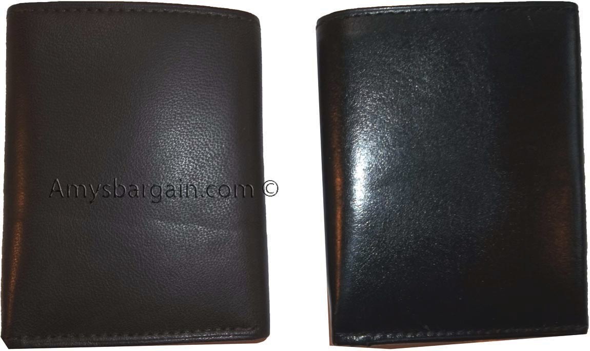 Lot of 2 New Trifold Leather Man’s wallet 2 ID 2 bill slots Black 6 card wallet - Image 12
