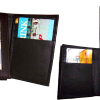 Lot of 2 New Trifold Leather Men’s wallet Brown 1 ID 9 card 2 bill slots br new