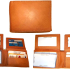 Lot of 3. Man's Wallet. Bi fold Leather Wallet 12 Credit Cards 2 IDs Suede lined