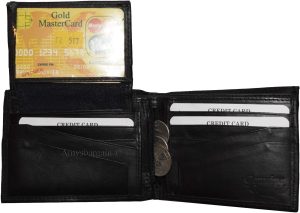 Lot of 3 Men's Bi-fold Leather Wallet 11 credit cards 2 ID Black Billfold wallet - Image 11