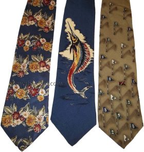 Lot of 3 Men's tie Cutter and Buck Designer Silk Men's Neck Wear Made in USA