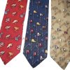 Lot of 3 Men's tie Cutter and Buck Designer Silk Men's Neck Wear Made in USA