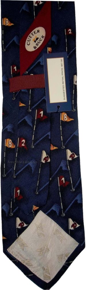 Lot of 3 Men's tie Cutter and Buck Designer Silk Men's Neck Wear Made in USA - Image 13